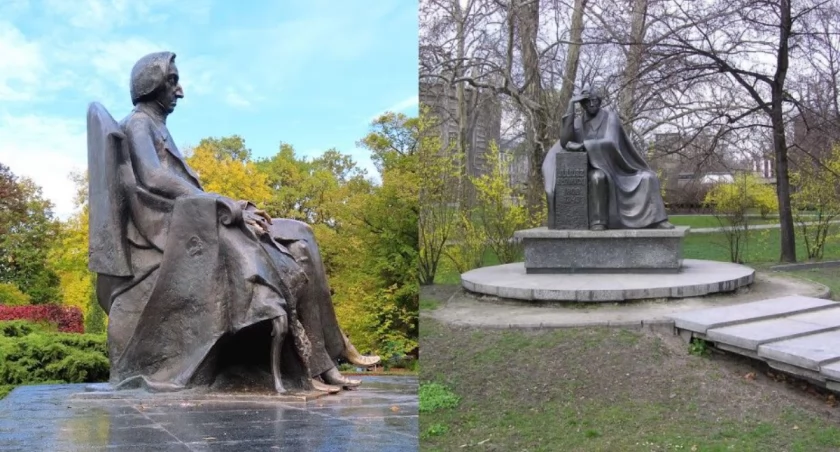 fot. wikimedia commons. Tak wyglądają wrocławskie pomniki Chopina i Słowackiego. A gdzie mieszkali jak odwiedzali nasze miasto? 