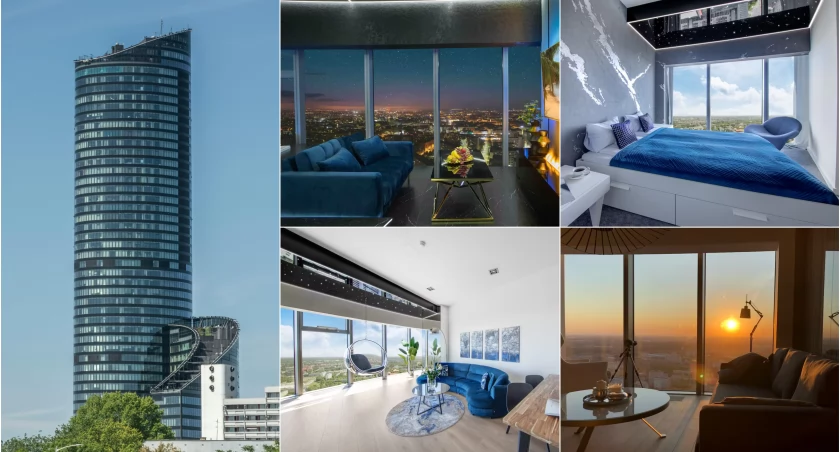 Na najwyższym, 48. piętrze Sky Tower, są cztery apartamenty. Na tych niższych - nawet dziewięć / fot. Airbnb/Pexels