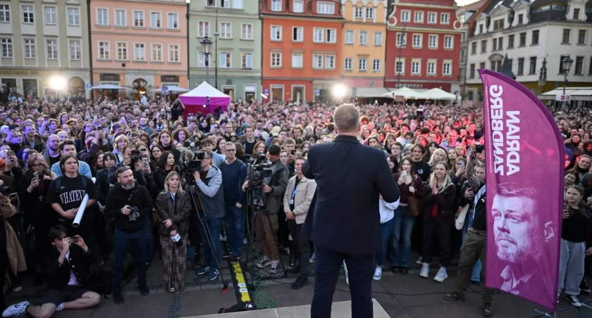 Adrian Zandberg we Wrocławiu / fot. Partia Razem