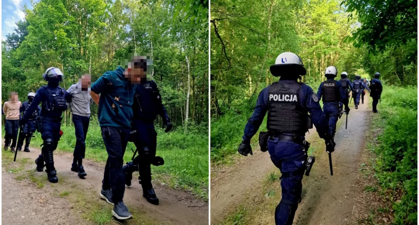 Kibole z Wrocławia czekali w lesie na kibiców z Kalisza / fot. KMP w Kaliszu