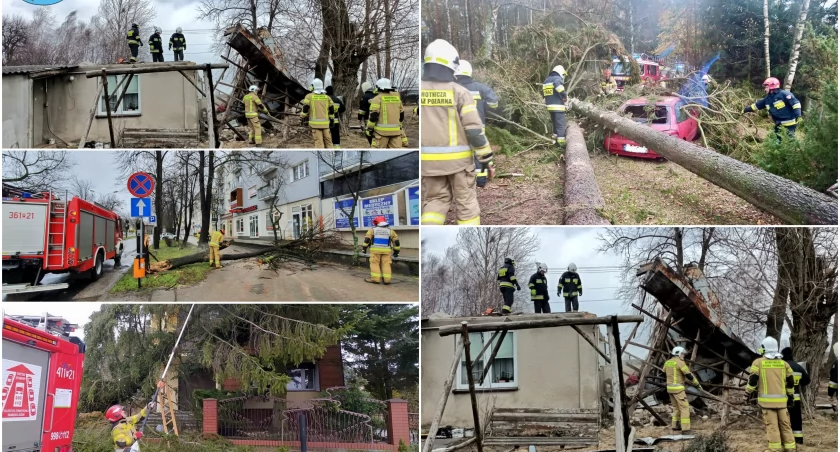 Silny wiatr może zrywać dachy i łamać drzewa. Straż pożarna jest w gotowości / fot. straż pożarna