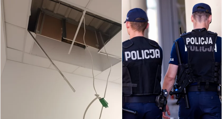 Sufit zawalił się, a Ukrainiec spadł prosto na ręce ochroniarza / fot. Dolnośląska policja / Adobe Stock