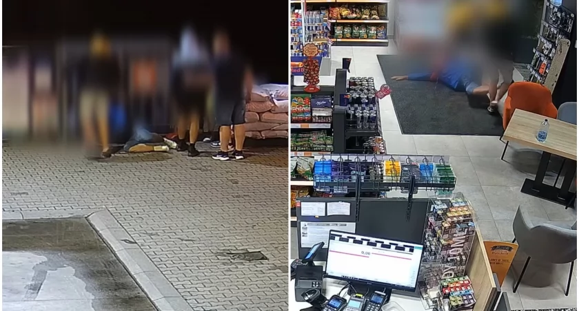 Kadry z nagrania monitoringu / fot. Dolnośląska Policja