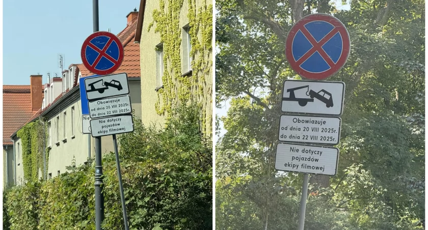 W miejscu, gdzie będą pracowali filmowcy, są już znaki