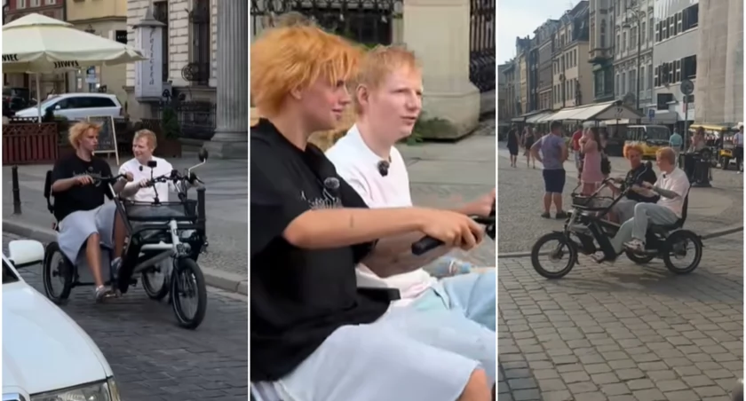 Ed Sheeran wzbudził sensację, pojawiając się w sobotę na placu Solnym we Wrocławiu / fot. tiktok