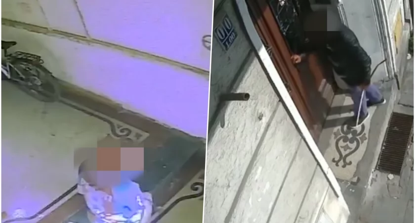 Kadr z kamer zamontowanych na kamienicy przy ul. Zgodnej we Wrocławiu 