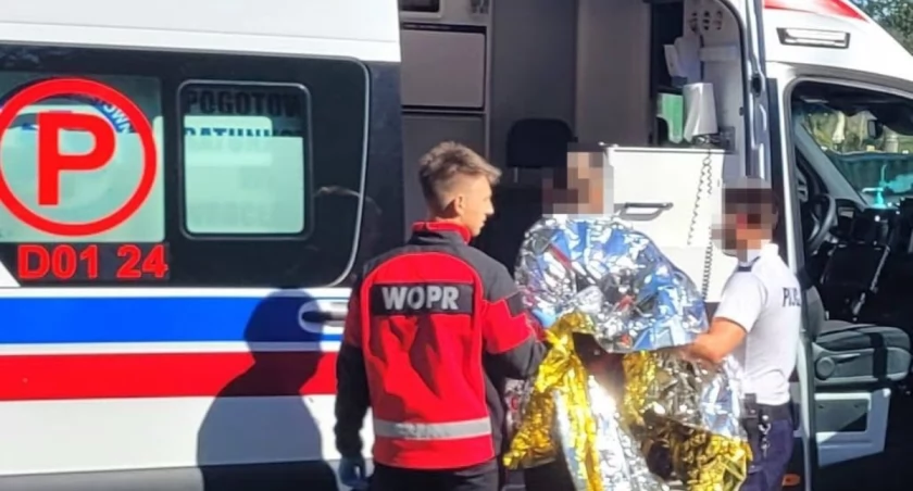 Akcja rozgrywała się dziś rano w okolicach kładki Zwierzynieckiej / Fot. Dolnośląskie WOPR