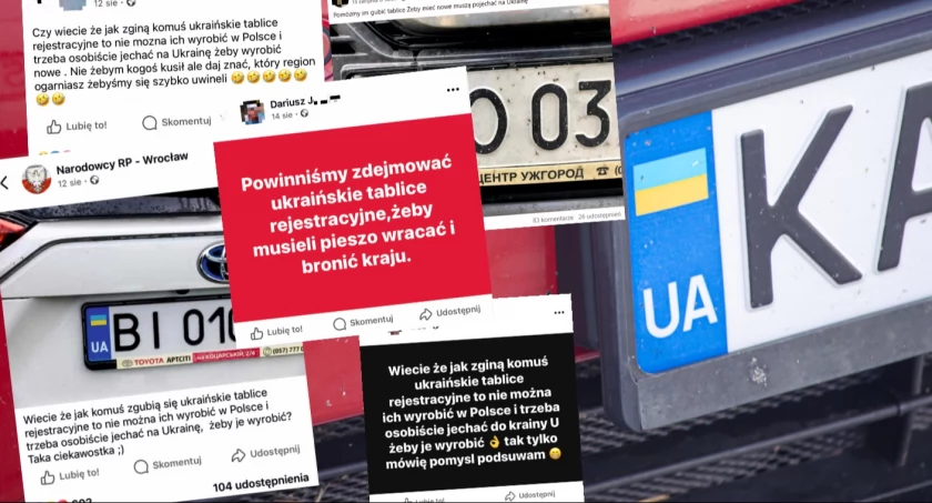 Posty o ukraińskich tablicach rejestracyjnych zalewają media społecznościowe