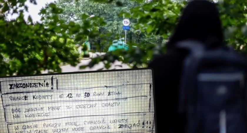 Inscenizacja zdarzeń / zapiski Andrzeja Ś. / screen z reportażu 