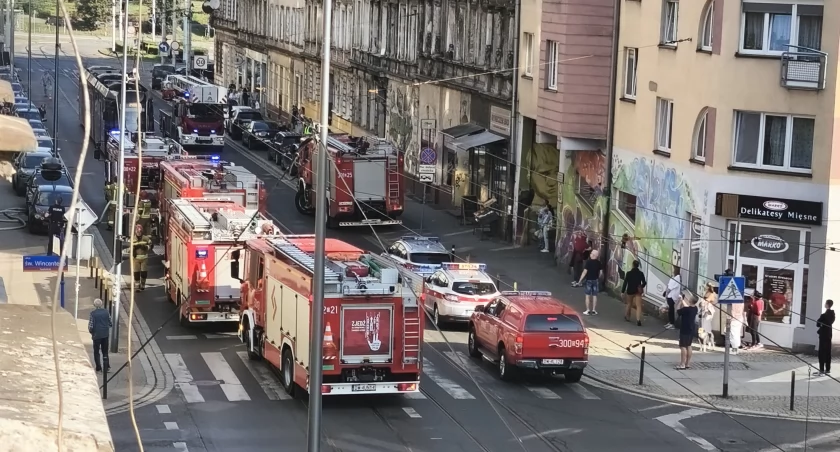Do pożaru doszło przy ul. Bolesława Chrobrego / fot. Marta 