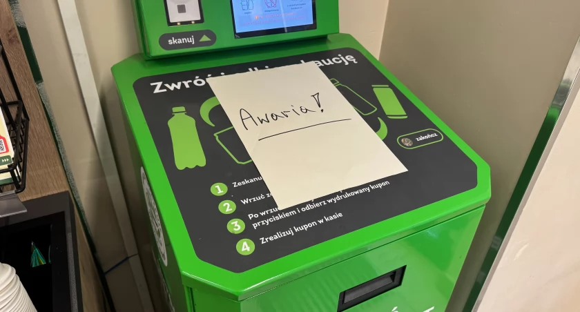 Awaria - to codzienność automatów do skupu butelek