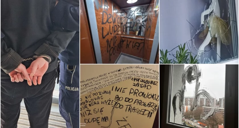 Hejtera z Popowic policja zatrzymała dziś rano. To 45-letni mieszkaniec osiedla