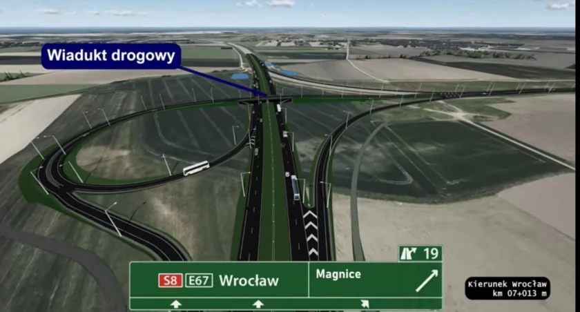 Nowe skrzyżowanie powstaje koło Magnic, tuż obok miejsca gdzie dziś kończy się Autostradowa Obwodnica Wrocławia