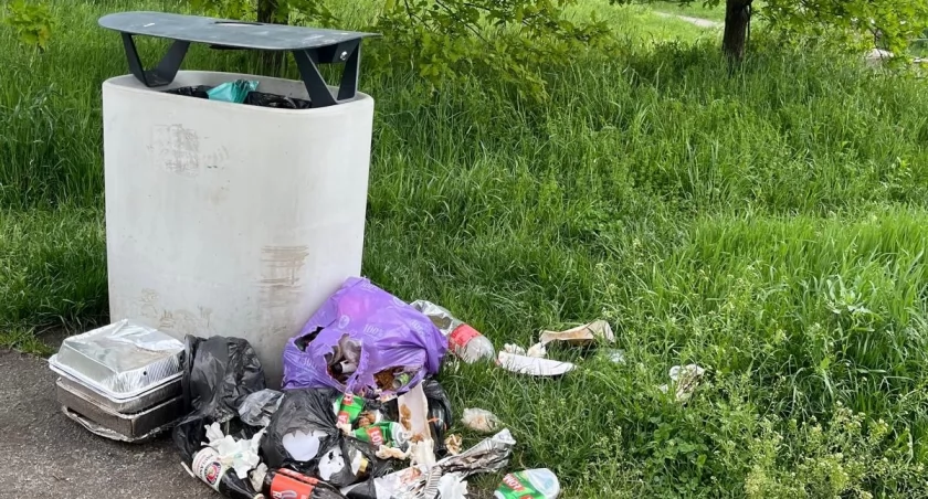 Wysypiska śmieci w parkach / fot. ZZM