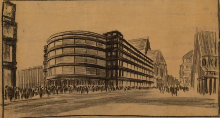 Tak miała wyglądać galeria handlowa obok opery. Projekt powstał blisko 100 lat temu / fot. fotopolska.eu