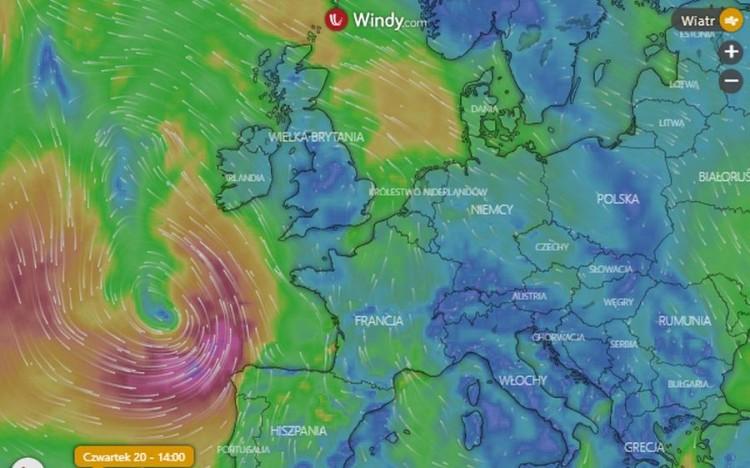 fot. screen: Windy.com