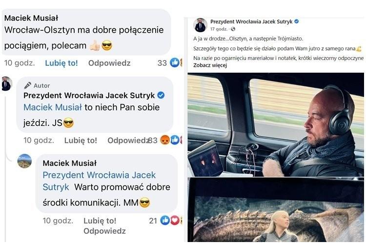 fot. facebook/Prezydent Wrocławia Jacek Sutryk, facebook/PolaMatysiakRazem