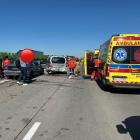 Karambol na A4 26.04.2024 / fot. KP PSP w Jaworze
