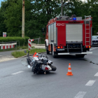 Korek na Wielkiej Wyspie po wypadku motocyklisty  Autor: m