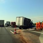 Wypadek na autostradzie A8 we Wrocławiu  Autor: TK