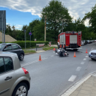 Korek na Wielkiej Wyspie po wypadku motocyklisty  Autor: m