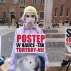 Aktywiści protestowali przeciwko testom na zwierzętach  Autor: Anna Plebańska