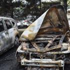 Wraki samochodów po pożarze na parkingu  Autor: Kinga Mierzwiak