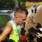 Przemysław Dąbrowski, pierwszy Polak na mecie tegorocznego maratonu  Autor: prochu