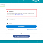 Informacja na stronie logowania NK.pl