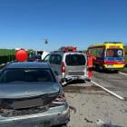 Karambol na A4 26.04.2024 / fot. KP PSP w Jaworze