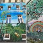 Podwórze przy ulicy Roosevelta, to bajeczna kraina obfitująca w liczne murale i rzeźby...
