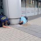 Akcja ratunkowa na placu Bema  Autor: Straż Miejska Wrocławia