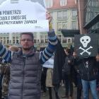 Protest przeciwko budowie spalarni śmieci.  Autor: Andrzej Borek