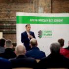 Michał Jaros zaprezentował nową inicjatywę na terenie zajezdni przy ul. Grabiszyńskiej...