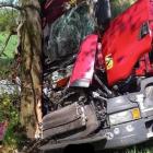 Wypadek w Kątach Wrocławskich  Autor: OSP KSRG Gniechowice