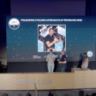 kadr z nagrania połączenia z polskim astronautą. mat. UWR 