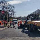 Remont nawierzchni sparaliżował ruch na alei Hallera we Wrocławiu.  Autor: Andrzej...
