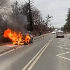Pożar auta na Pełczyńskiej  Autor: Pomoc Drogowa AUTO-HARD