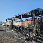 Pożar autokaru z dziećmi z Wrocławia na autostradzie A4. Są ranni  Autor: KP PSP...