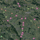 Mapa protestów rolników na Dolnym Śląsku  Autor: Google