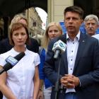 Ryszard Petru w towarzystwie działaczy partii Nowoczesna  Autor: Bartosz Senderek