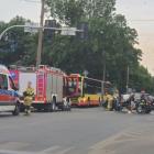 Wypadek autobusu na ulicy Opolskiej  Autor: Pomoc Drogowa AUTO-HARD