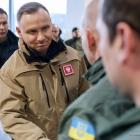 Spotkanie prezydenta Andrzeja Dudy z żołnierzami z Polski i Ukrainy  Autor: Grzegorz...