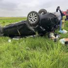 Korek na autostradzie A4 po dachowaniu. Są ranni  Autor: OSP Wądroże Wielkie