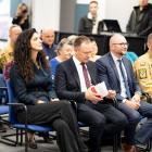 Spotkanie w powiecie lubińskim - w środku wiceminister sportu Piotr Borys