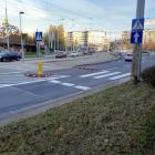 Wrocław: Jagiełły po remoncie. Zwężenie na środku skrzyżowania  Autor: mk