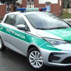 Nowe ekologiczne pojazdy - Renault Zoe  Autor: Nadodrzańska Straż Graniczna