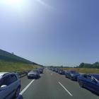 Pożar busa na S8 - korytarz życia  Autor: MM