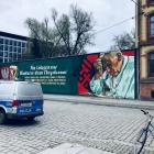 Mural papieski na Ostrowie Tumskim oblany czerwoną farbą w rocznicę śmierci Jana Pawła...