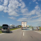 Wypadek trzech aut na autostradzie A4 pod Wrocławiem  Autor: Czytelnik